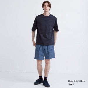 Blue Men Uniqlo Geared (8") Shorts | USA BAQJE-7460