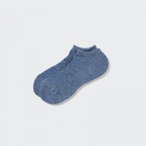 Blue Men Uniqlo Heattech Pile Short Socks | USA JMBDK-8326