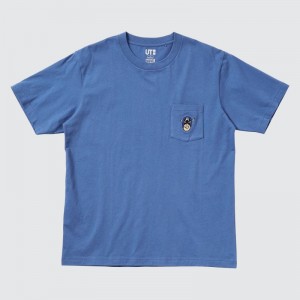 Blue Men Uniqlo Magic For All Timeless Favorites Ut (Short-sleeve Graphic) T Shirts | USA BUMED-9165