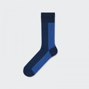 Blue Men Uniqlo Striped Socks | USA NWMDR-1298