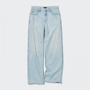 Blue Women Uniqlo Baggy Jeans | USA KRWBU-2168