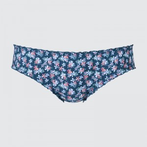 Blue Women Uniqlo Frilled Mid-rise Underwear | USA YXQTV-7125