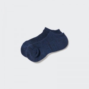 Blue Women Uniqlo Heattech Short Socks | USA BIOQU-2760