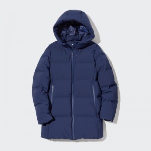 Blue Women Uniqlo Seamless Down Short Coats | USA NFMYA-2867