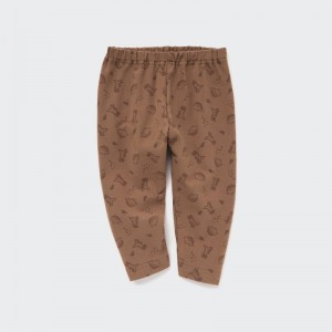 Brown Baby Uniqlo Dinosaur Relaxed-fit Leggings | USA UGLZO-6425