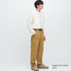 Brown Men Uniqlo Painter Pants | USA FKHRD-4203