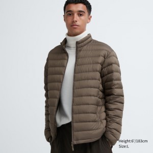 Brown Men Uniqlo Ultra Light Down Jackets | USA KBFMA-3176