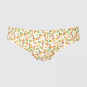 Cream Women Uniqlo Frilled Mid-rise Underwear | USA NRTHD-8170