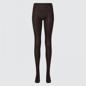 Dark Brown Women Uniqlo Heattech Knitted Tight | USA ICLZU-1963