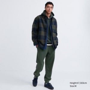 Dark Green Men Uniqlo Sweatpants Sweatpants | USA DNUTA-6792