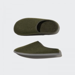 Dark Green Men Uniqlo Washable Slippers | USA ZCPMH-1764