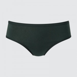 Dark Green Women Uniqlo Mid-rise Underwear | USA EKTVJ-8964