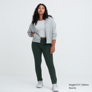 Dark Green Women Uniqlo Ultra Stretch Leggings Pants | USA MTYQE-4123