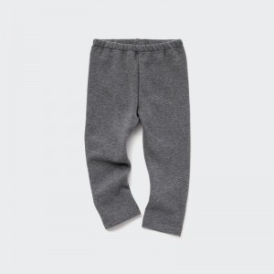 Dark Grey Baby Uniqlo Fleece Leggings | USA XHSJG-8024