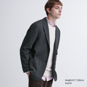 Dark Grey Men Uniqlo Comfort Jackets | USA VMXCG-3514