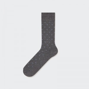 Dark Grey Men Uniqlo Dotted Socks | USA VMPLZ-6578