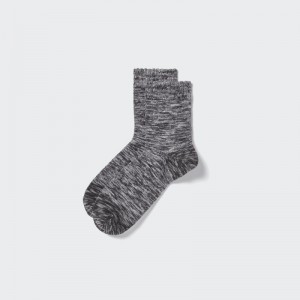 Dark Grey Men Uniqlo Melange Half Socks | USA YQELZ-5247