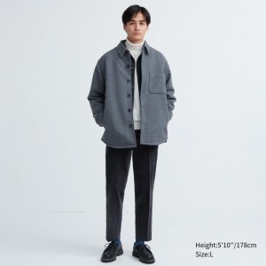 Dark Grey Men Uniqlo Smart Ankle (Corduroy) Pants | USA KDBXC-6431