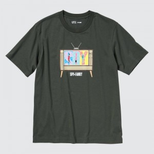 Dark Grey Men Uniqlo Spy X Family Ut (Short-sleeve Graphic) T Shirts | USA YQMWF-9867