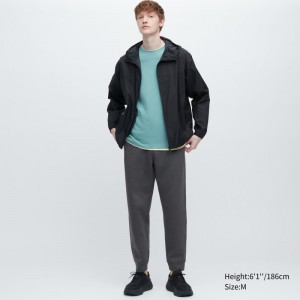 Dark Grey Men Uniqlo Stretch Dry Sweatpants | USA MPUQL-0285