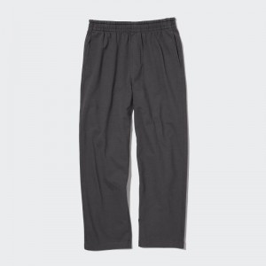 Dark Grey Men Uniqlo Washed Jersey Ankle Pants | USA UKVEJ-3451