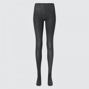 Dark Grey Women Uniqlo Heattech Knitted Tight | USA NFGQP-3106