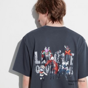 Dark Grey Women Uniqlo My Hero Academia Ut (Short-sleeve Graphic) T Shirts | USA PHXTR-7462