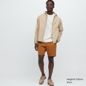 Dark Orange Men Uniqlo Chino (7") Shorts | USA ZPUOK-4930