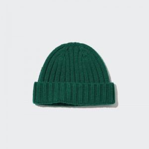 Green Kids Uniqlo Heattech Knitted Caps | USA BQEUG-9814