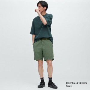 Green Men Uniqlo Chino (7") Shorts | USA RZTIF-9176