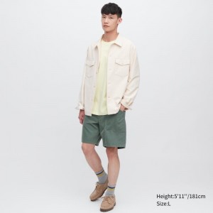 Green Men Uniqlo Corduroy (8") Shorts | USA CZSDB-6329