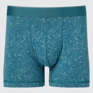 Green Men Uniqlo Low-rise Cotton Printed Boxer Briefs | USA GQEWY-4609