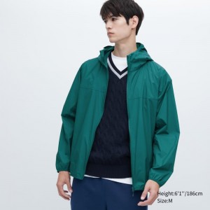 Green Men Uniqlo Pocketable Uv Protection 3d Cut Parka | USA BIPND-1865