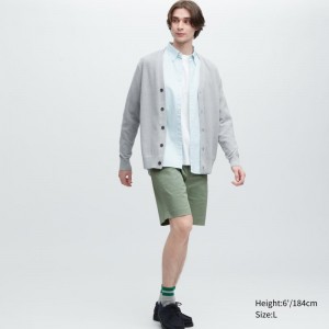 Green Men Uniqlo Stretch Slim-fit (9") Shorts | USA UYRVT-2630