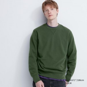 Green Men Uniqlo Sweatshirt | USA YACUO-0856