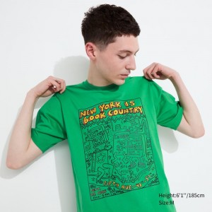 Green Men Uniqlo Ut Archive Ut (Short Sleeve Graphic) (Keith Haring) T Shirts | USA PGMKA-2951