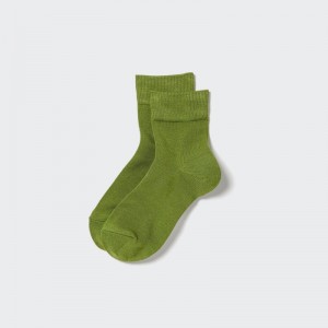 Green Women Uniqlo Heattech Crew Relax Socks | USA LITOC-3294