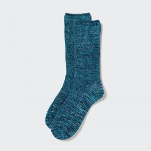 Green Women Uniqlo Heattech Loose Ribbed Socks | USA OBFVR-8649