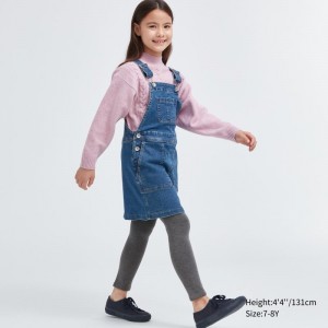 Grey Kids Uniqlo Heattech Extra Warm Pile-lined Leggings | USA IAJMV-8471