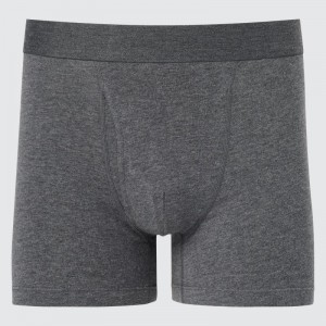 Grey Men Uniqlo Cotton Boxer Briefs | USA FGWHN-8419