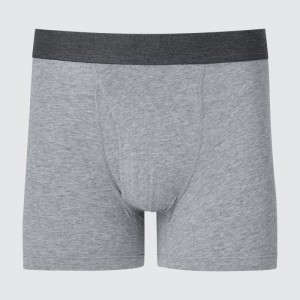 Grey Men Uniqlo Cotton Boxer Briefs | USA OVETW-2596