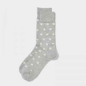 Grey Men Uniqlo Dotted Socks | USA JIPLZ-5273