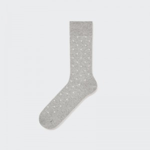 Grey Men Uniqlo Dotted Socks | USA MGCFJ-9783