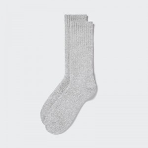 Grey Men Uniqlo Heattech Pile Socks | USA ONZRK-9230