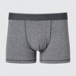 Grey Men Uniqlo Low-rise Cotton Boxer Briefs | USA BMVQD-3801