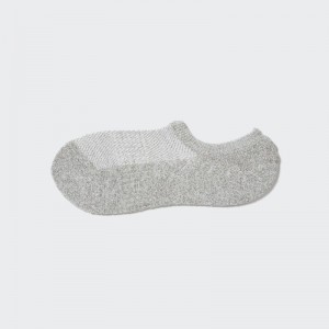 Grey Men Uniqlo Pile Low Cut Socks | USA CWOXE-5460