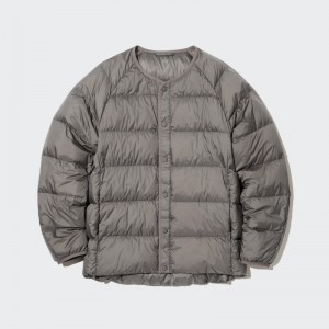 Grey Men Uniqlo Recycled Down Jackets | USA WYKJE-6034