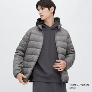 Grey Men Uniqlo Ultra Light Down (3d Cut Narrow Quilt) (2022 Edition) Jackets | USA VTOPJ-8017