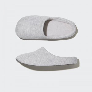 Grey Women Uniqlo Sweat Jersey (Rubber Sole) Slippers | USA GVOWE-4507