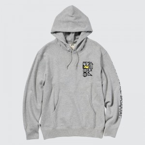 Grey Women Uniqlo Ut Archive Long Sleeve Sweat (Jean-michel Basquiat) Hoodie | USA UHFGV-1479